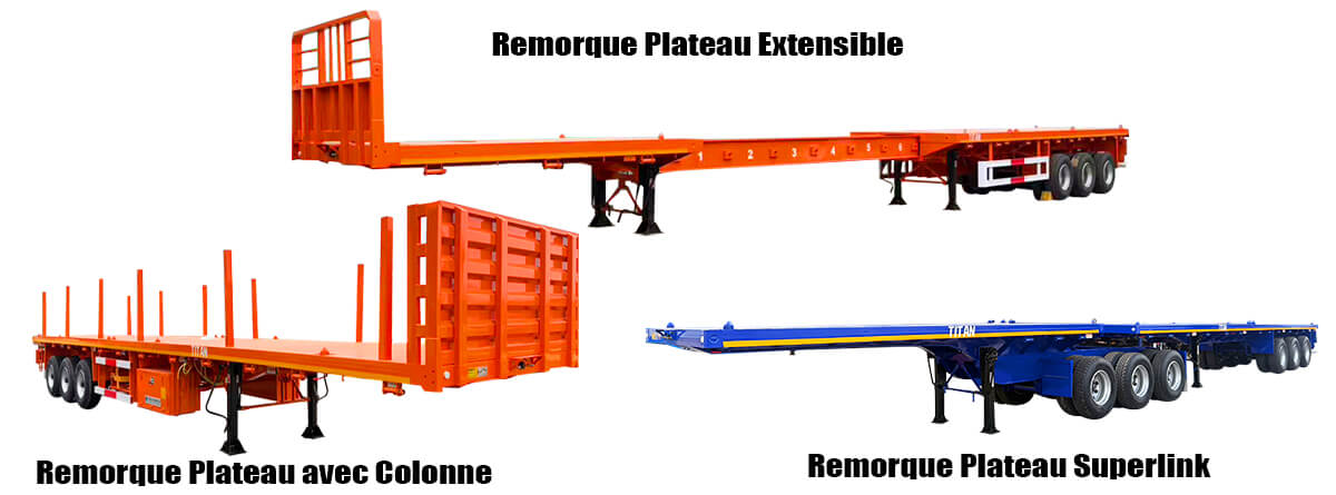 Semi Remorque &agrave; Plateau - Prix Remorque Plateau 3 Essieux &agrave; Vendre