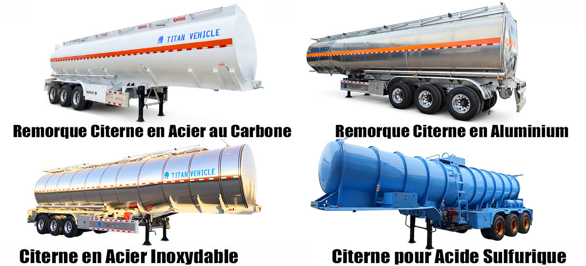 Semi Remorque Citerne &agrave; Carburant Titan 40000L / 45000L &agrave; Vendre au Mali