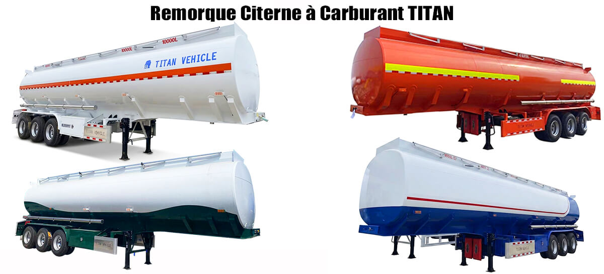 Semi Remorque Citerne &agrave; Carburant Titan 40000L / 45000L &agrave; Vendre au Mali