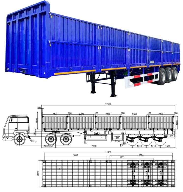 40FT Side Wall Semi Trailer for Sale in Angola