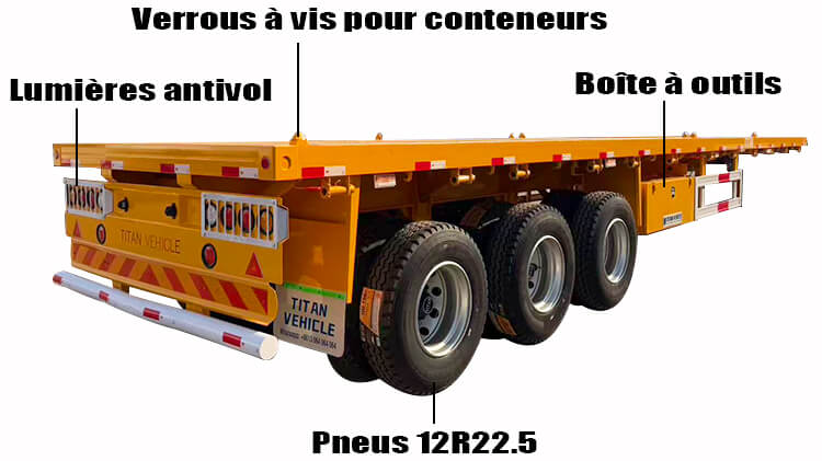 Remorque Plateau Camion 40 Pieds à Vendre au Congo