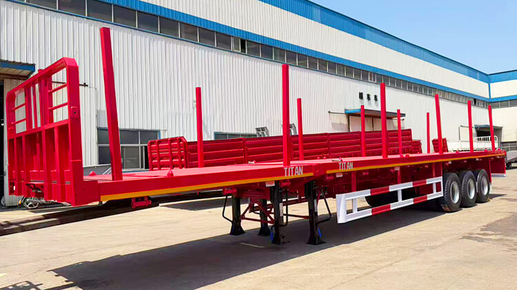 Semi Remorque Plateau Extensible avec Colonnes à Vendre au Gabon