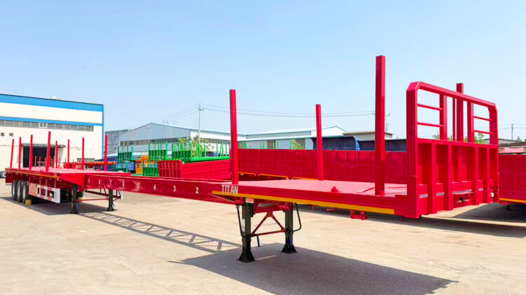 Semi Remorque Plateau Extensible avec Colonnes à Vendre au Gabon