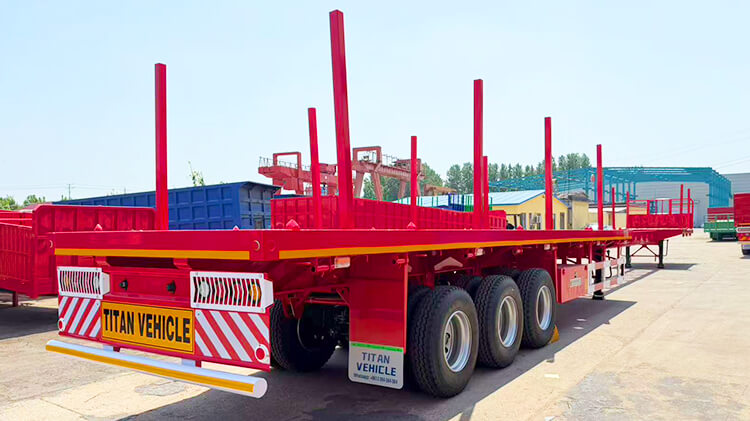 Semi Remorque Plateau Extensible avec Colonnes à Vendre au Gabon