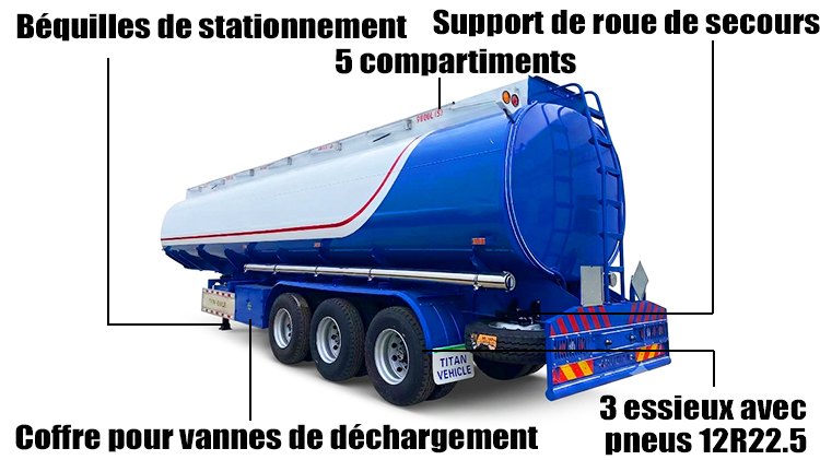 Remorque Citerne 45000L à Vendre au Mali
