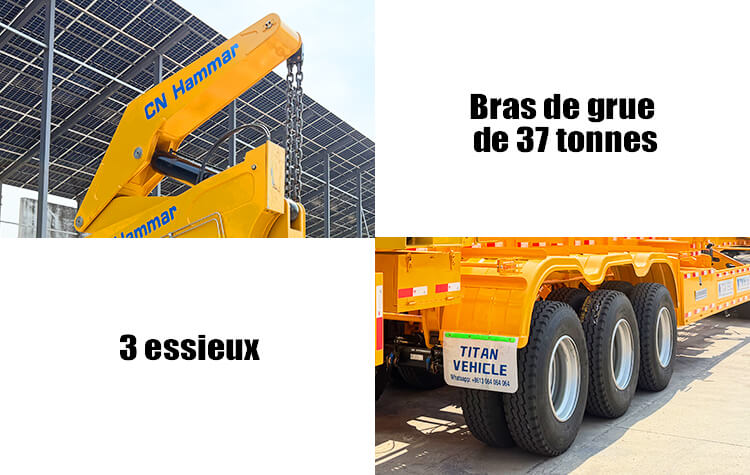 Semi Remorque Side Loader pour Conteneur CN Hammar à Vendre à Dakar Sénégal
